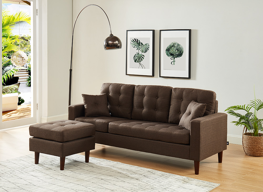 KARLA-FABRIC-dark-brown-K20-2 Canapé d’angle modulable NEW KARLA – Image 1